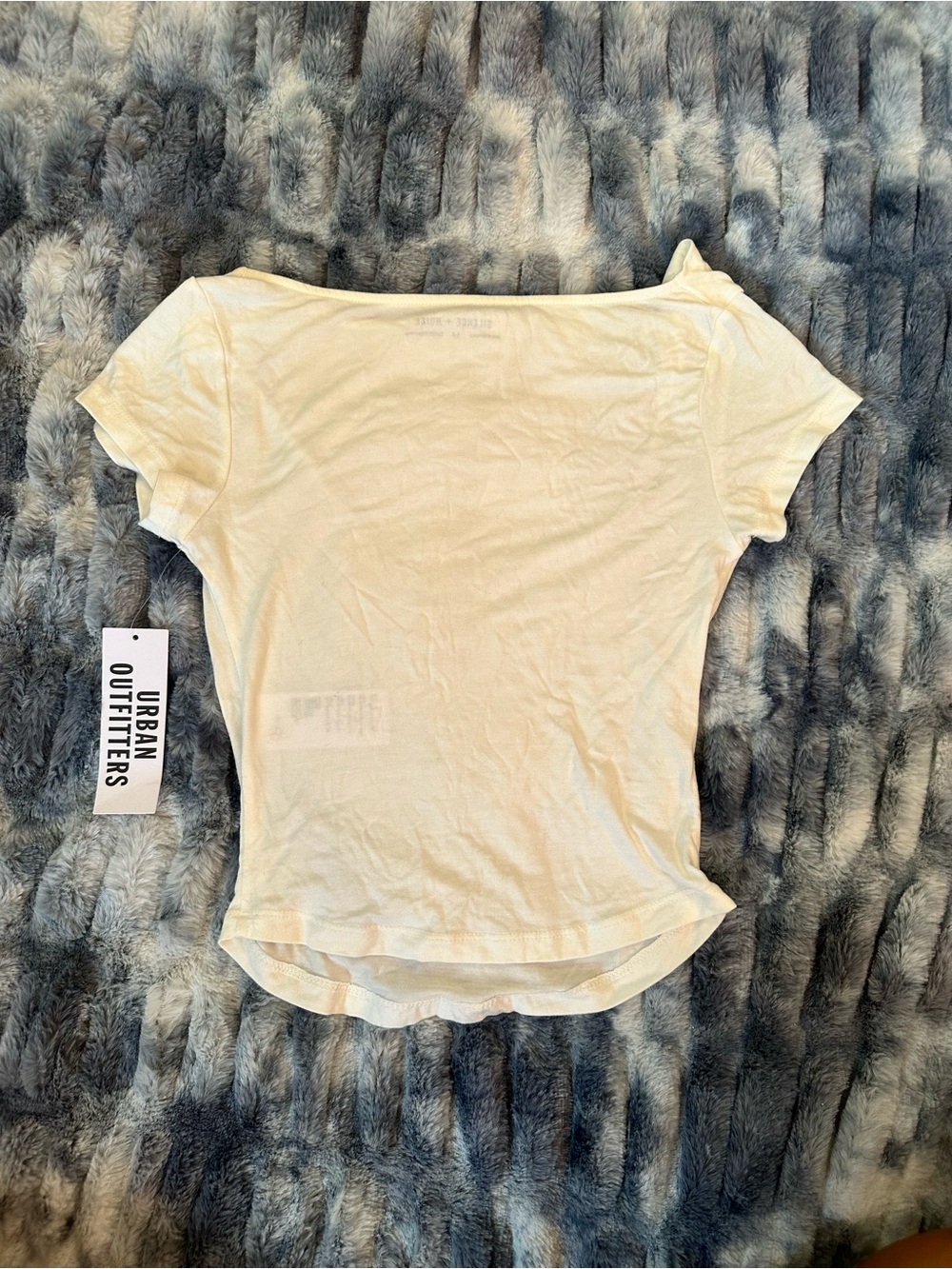 silence + noise Cream Draped Short Sleeve Tee - Picture 2 of 3